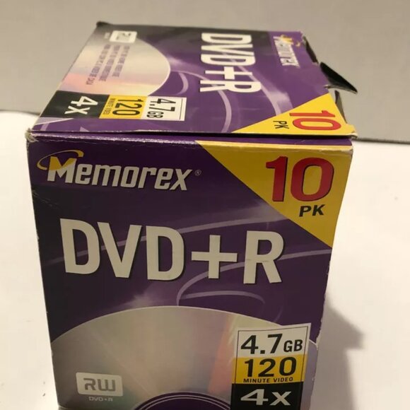 Memorex DVD+R 4.7 GB 120 Minute 4X RW, 6 pc, Sealed Discs + Cases - Picture 6 of 10